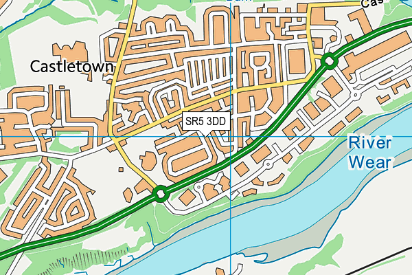 SR5 3DD map - OS VectorMap District (Ordnance Survey)