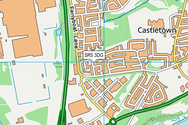 SR5 3DG map - OS VectorMap District (Ordnance Survey)