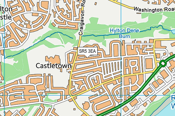 SR5 3EA map - OS VectorMap District (Ordnance Survey)