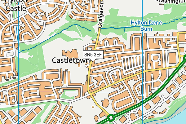 SR5 3EF map - OS VectorMap District (Ordnance Survey)