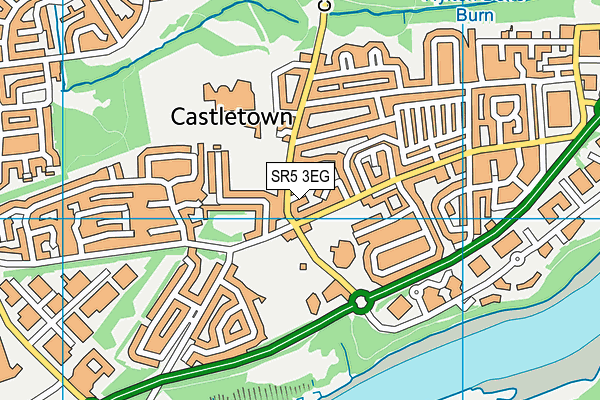 SR5 3EG map - OS VectorMap District (Ordnance Survey)