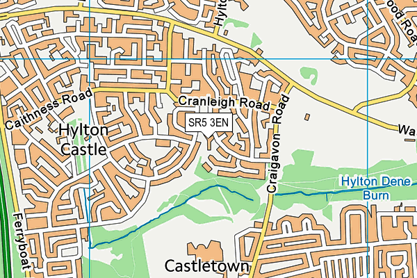 SR5 3EN map - OS VectorMap District (Ordnance Survey)