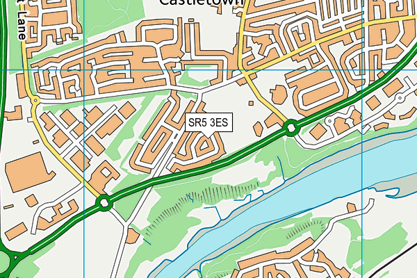 SR5 3ES map - OS VectorMap District (Ordnance Survey)