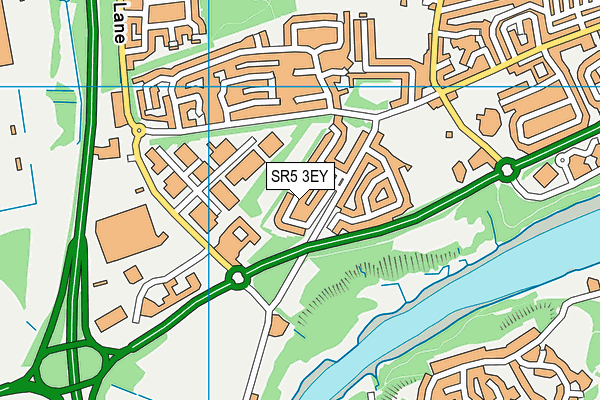 SR5 3EY map - OS VectorMap District (Ordnance Survey)