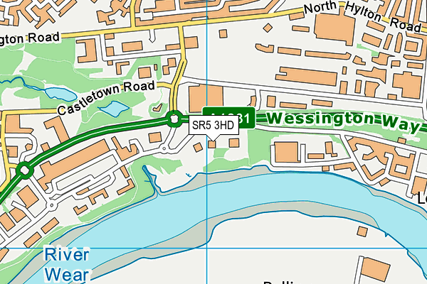 SR5 3HD map - OS VectorMap District (Ordnance Survey)