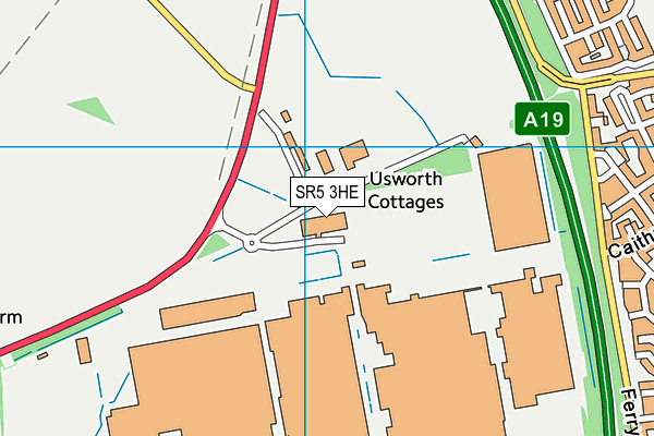SR5 3HE map - OS VectorMap District (Ordnance Survey)