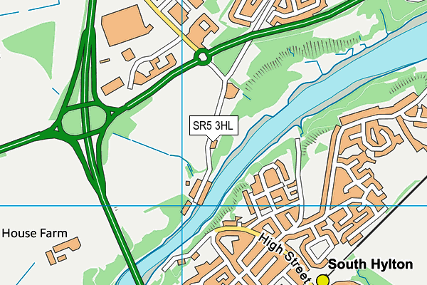 SR5 3HL map - OS VectorMap District (Ordnance Survey)