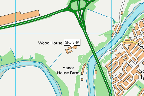 SR5 3HP map - OS VectorMap District (Ordnance Survey)