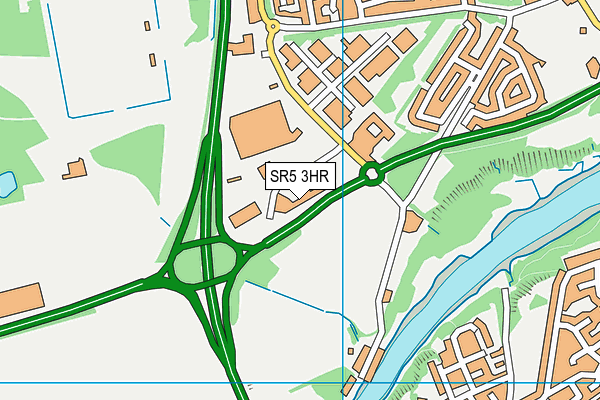SR5 3HR map - OS VectorMap District (Ordnance Survey)