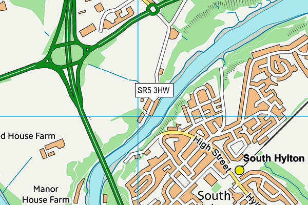 SR5 3HW map - OS VectorMap District (Ordnance Survey)