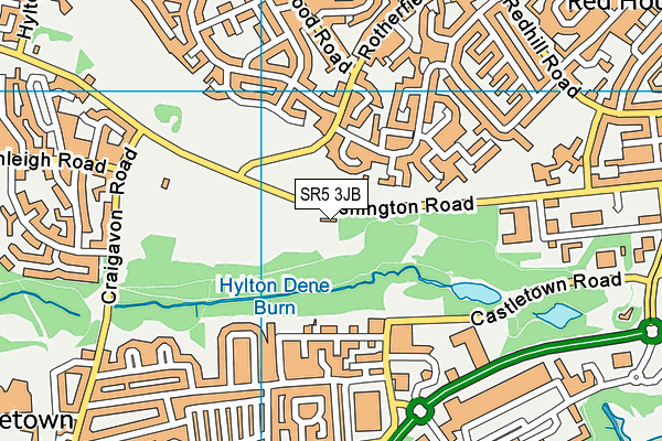 SR5 3JB map - OS VectorMap District (Ordnance Survey)