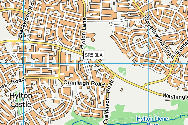 SR5 3LA map - OS VectorMap District (Ordnance Survey)