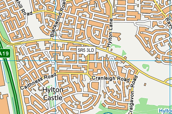 SR5 3LD map - OS VectorMap District (Ordnance Survey)