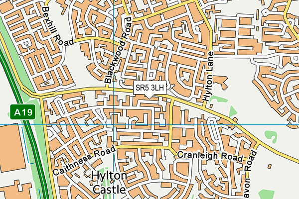 SR5 3LH map - OS VectorMap District (Ordnance Survey)