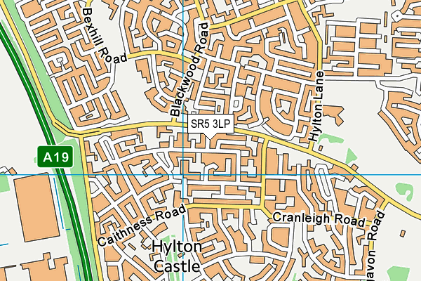 SR5 3LP map - OS VectorMap District (Ordnance Survey)