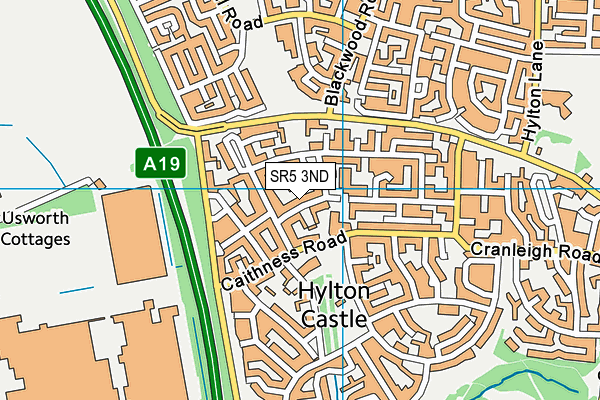 SR5 3ND map - OS VectorMap District (Ordnance Survey)