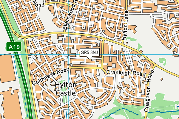 SR5 3NJ map - OS VectorMap District (Ordnance Survey)