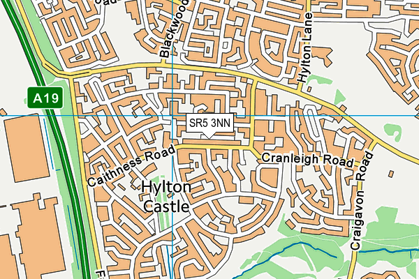SR5 3NN map - OS VectorMap District (Ordnance Survey)