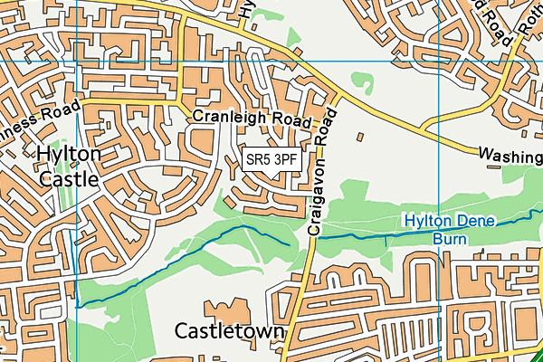 SR5 3PF map - OS VectorMap District (Ordnance Survey)