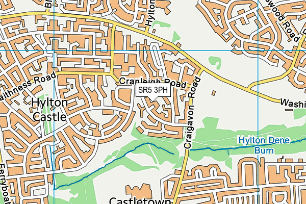 SR5 3PH map - OS VectorMap District (Ordnance Survey)