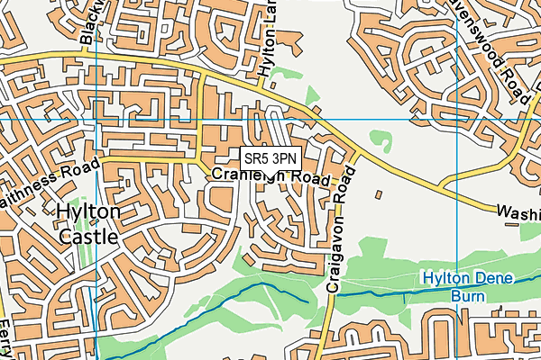 SR5 3PN map - OS VectorMap District (Ordnance Survey)