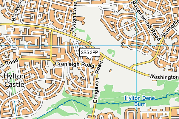 SR5 3PP map - OS VectorMap District (Ordnance Survey)