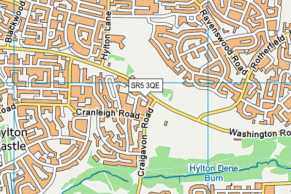 SR5 3QE map - OS VectorMap District (Ordnance Survey)