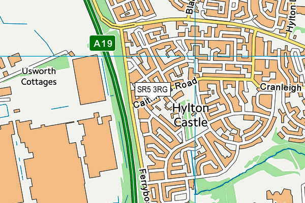 SR5 3RG map - OS VectorMap District (Ordnance Survey)