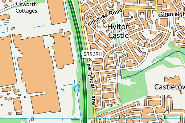 SR5 3RH map - OS VectorMap District (Ordnance Survey)