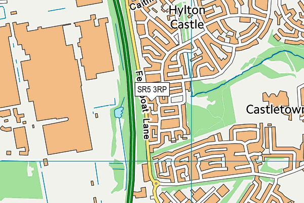 SR5 3RP map - OS VectorMap District (Ordnance Survey)