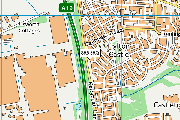 SR5 3RQ map - OS VectorMap District (Ordnance Survey)