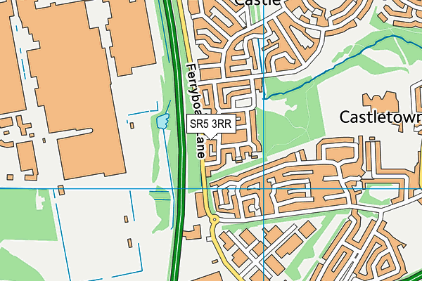 SR5 3RR map - OS VectorMap District (Ordnance Survey)