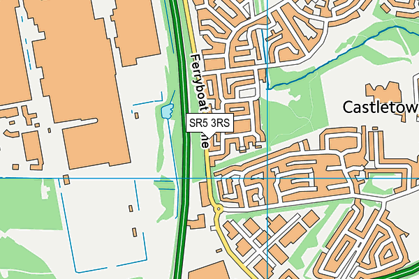 SR5 3RS map - OS VectorMap District (Ordnance Survey)