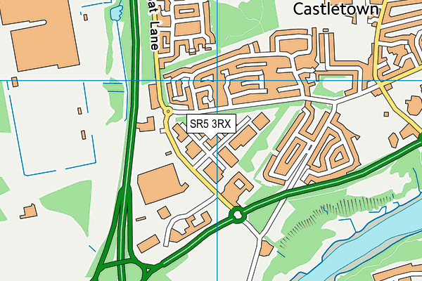 SR5 3RX map - OS VectorMap District (Ordnance Survey)