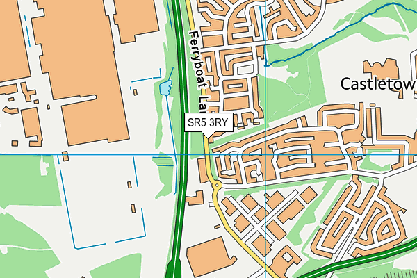 SR5 3RY map - OS VectorMap District (Ordnance Survey)
