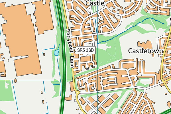 SR5 3SD map - OS VectorMap District (Ordnance Survey)