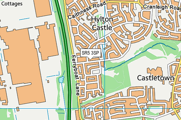 SR5 3SP map - OS VectorMap District (Ordnance Survey)