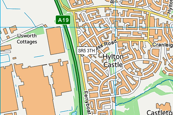 SR5 3TH map - OS VectorMap District (Ordnance Survey)