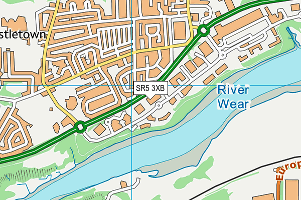 SR5 3XB map - OS VectorMap District (Ordnance Survey)