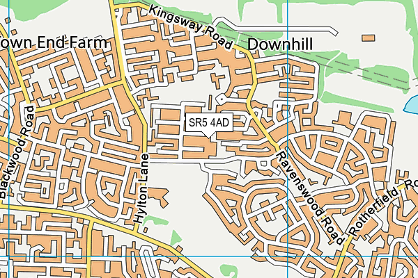 SR5 4AD map - OS VectorMap District (Ordnance Survey)