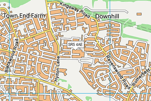 SR5 4AE map - OS VectorMap District (Ordnance Survey)