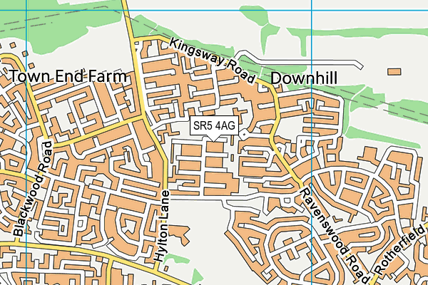 SR5 4AG map - OS VectorMap District (Ordnance Survey)