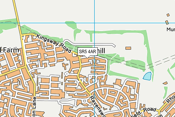 SR5 4AR map - OS VectorMap District (Ordnance Survey)