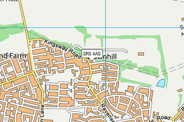 SR5 4AS map - OS VectorMap District (Ordnance Survey)