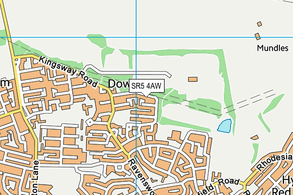 Downhill Pitches map (SR5 4AW) - OS VectorMap District (Ordnance Survey)