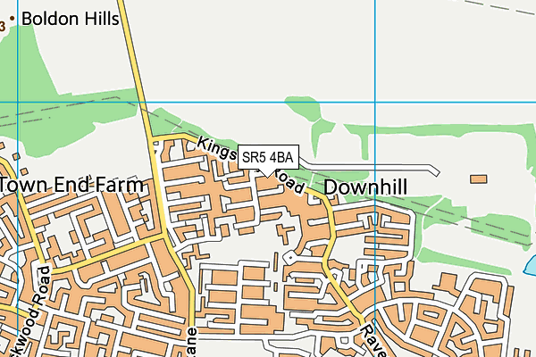 SR5 4BA map - OS VectorMap District (Ordnance Survey)