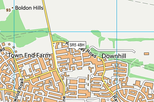 SR5 4BH map - OS VectorMap District (Ordnance Survey)