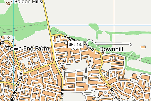 SR5 4BJ map - OS VectorMap District (Ordnance Survey)