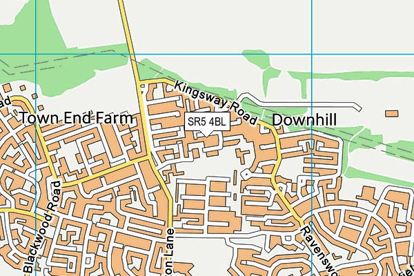 SR5 4BL map - OS VectorMap District (Ordnance Survey)