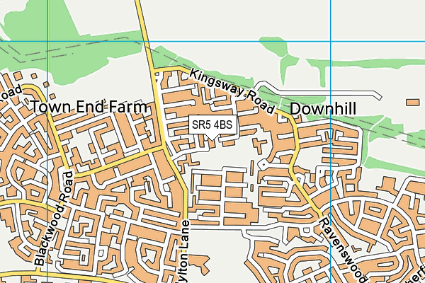 SR5 4BS map - OS VectorMap District (Ordnance Survey)